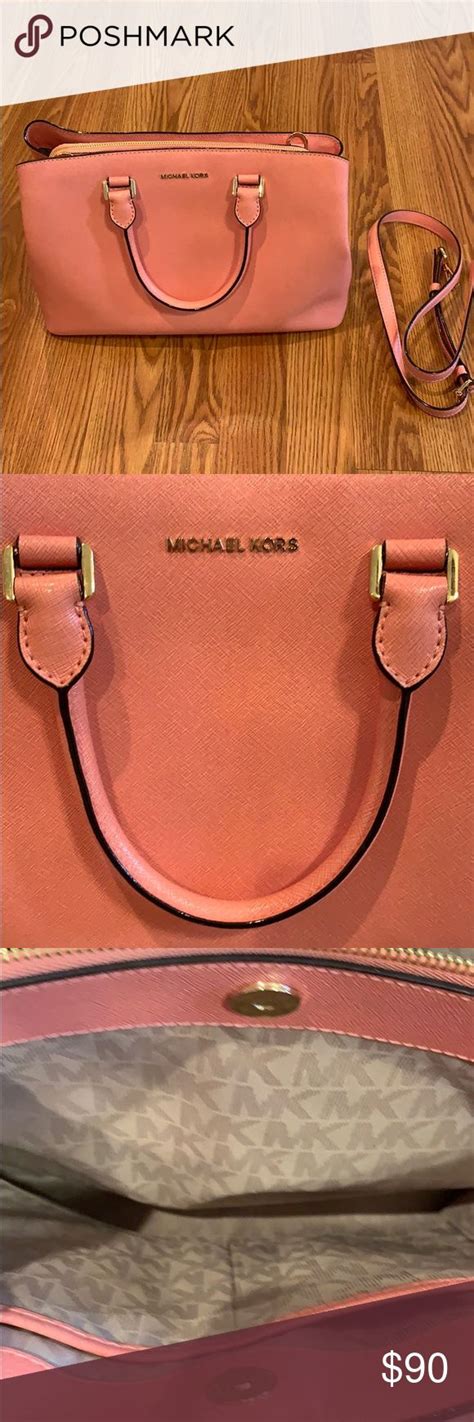 michael kors bag leaf strap salmon color|MICHAEL MICHAEL KORS .